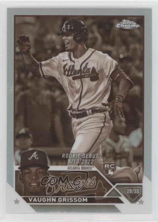 2023 Topps Chrome Update Debut Sepia Refractor Vaughn Grissom Rookie RC 0su8