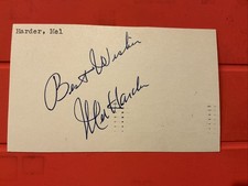 Mel Harder🔥🔥MLB Debut: 1928 Cleveland Indians 🔥🔥Autograph Postcard 🔥🔥🔥
