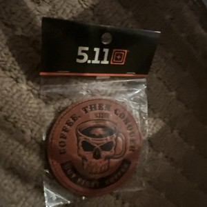 5.11 Tactical Coffee Then Conquer But First, Coffee Leather Patch #81855 (360)