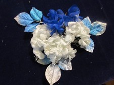 Vtg Millinery Flower Collection Lot Blue Shades 1-2" H5725