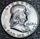 1963 Franklin Silver Half Dollar 50C GEM BU! - Old Glory C&C Weekly 1c Auction!