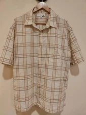 JW Anderson x Uniqlo Men’s s/s seersucker checked button up shirt L