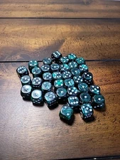 Case of 36 Deluxe Opaque Small 12mm Round Edge Dice - Green with White Pips