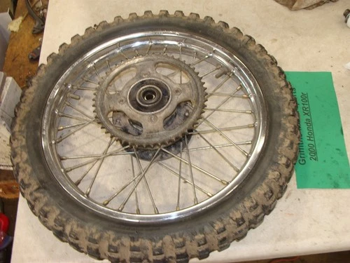 2000 HONDA XR100r CRF100f oem rear back wheel rim tire Araya Japan 16-1.60