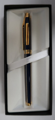 Elysee Pathenon Blue Lacquer 18K Med. Pt. Fountain Pen Germany Made In Box Mint*