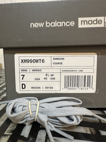 New Balance WTAPS x 990v6 Made in USA Mist Grey Sz 7 **B-Grade - Glue Stain** - Picture 6 of 9