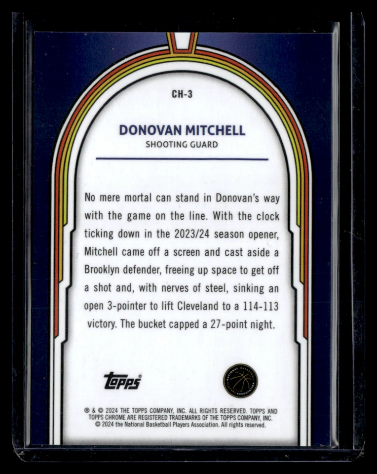 2023-24 Topps Cosmic Chrome Cosmic Heroes #CH3 Donovan Mitchell - Image 2 of 2