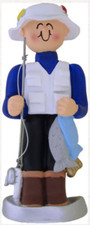 Personalized FISHERMAN Christmas Tree Ornament
