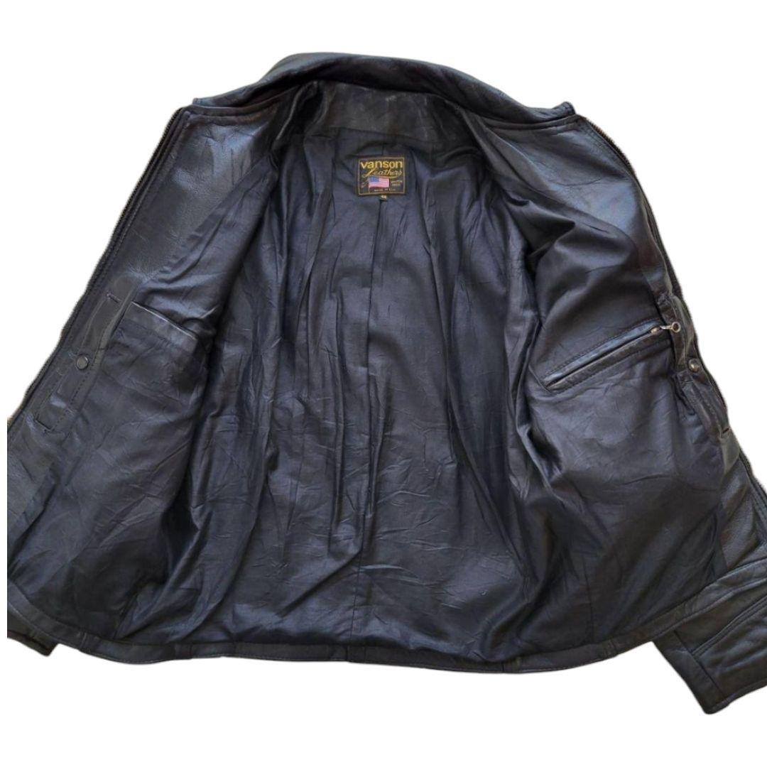 オスカー ビッグサイズ44 VANSON Rare] King size 44 VANSON single riders black | eBay
