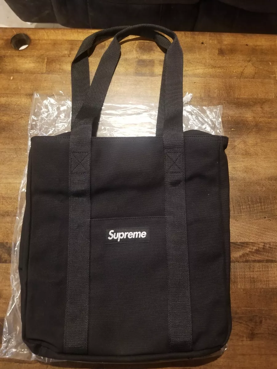 SUPREME CANVAS TOTE BAG FW20 BLACK - NEW SEALED 100% AUTH | eBay