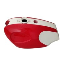 AEspares Benzin Kraftstofftank Stahl Rot Creme Lackiert BSA B25 B44 Star Fire