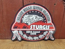 NOS 59th ANNUAL STURGIS SOUTH DAKOTA CHAMBER HARLEY BIKE RALLY METAL SIGN 1999