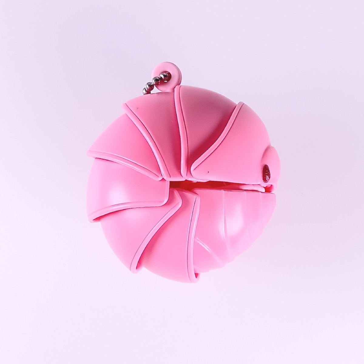 Pink Pill Bug Dangomushi Marumaru Swing Mascot Keychain From