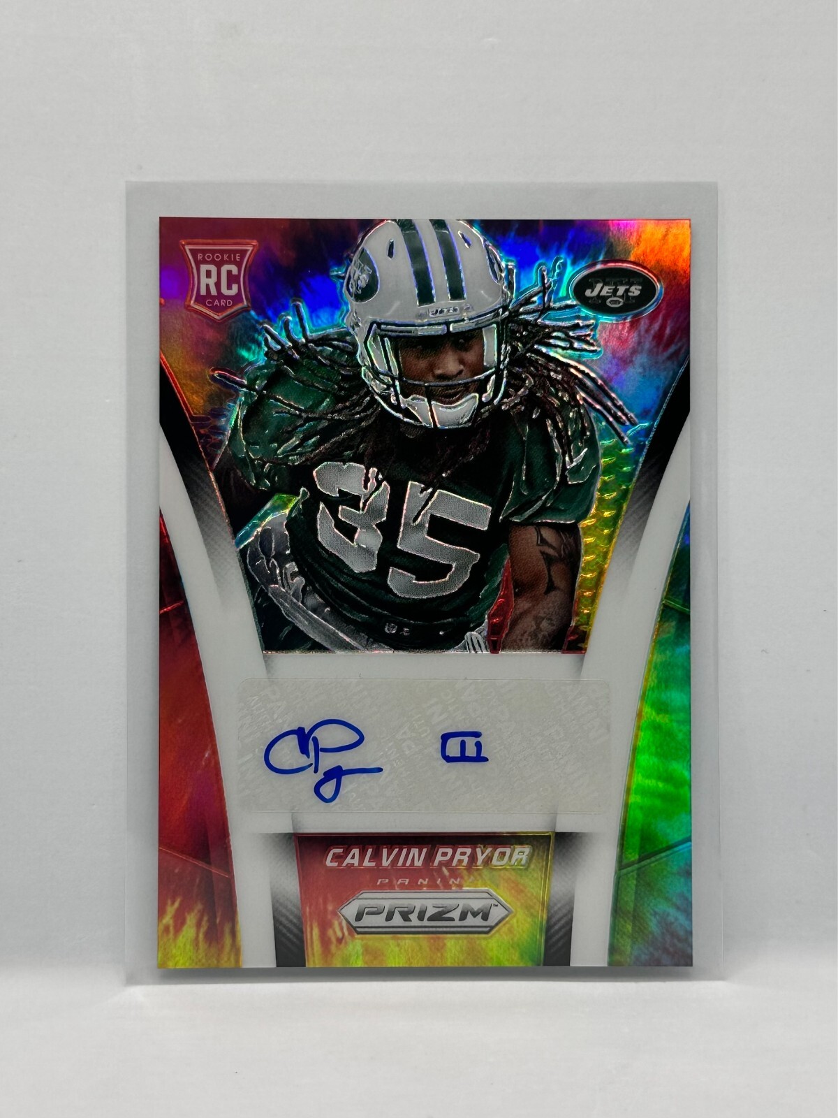 2014 Panini Prizm Tie-Dye Auto Calvin Pryor #/25 RC Rookie #AR-CP
