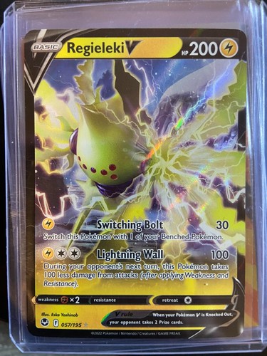 NM Pokemon Silver Tempest Regieleki V Ultra Rare #057/195 E1