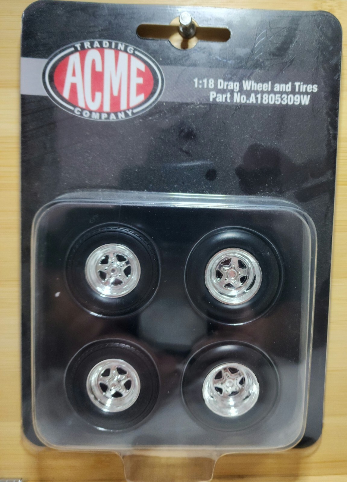 118 ACME DRAG OUTLAWS 5 STAR DRAG WHEEL AND TIRE SET A1805309W