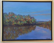 Beth Riso Original Fine Art Oil Painting - Wallkill River, New Paltz, New York