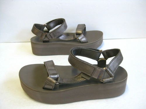 TEVA FLATFORM UNIVERSAL LEATHER WOMEN SANDAL METALLIC BRONZE US 10 /UK 8 /EU 41 - 第 3/5 張圖片