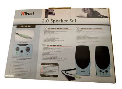 Trust SP-2200 Soundforce 2.0 PC Lautsprecher Boxen Set 3,5 mm Stereo Eingang