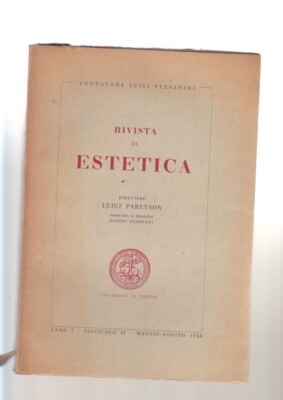 stefanini ÄSTHETIKZEITSCHRIFT -PAREYSON Jahr I Fasc.ii 1956 Mai August