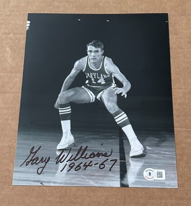 GARY WILLIAMS Autographed Signed Maryland Terrapins 8X10 PHOTO BECKETT CERTIFIED 