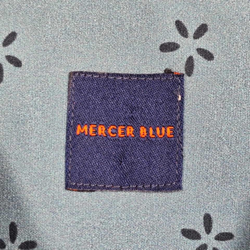 Mercer Blue Brand Long Sleeve Casual Button Up Shirt Mens XL Blue Made in Turkey - Image 3 of 4