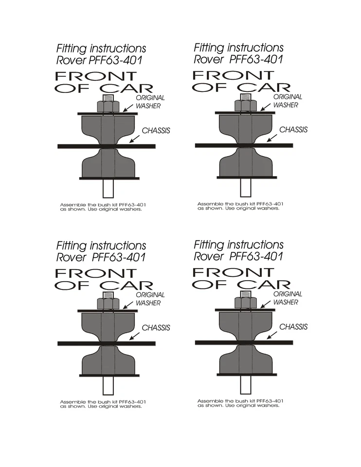 Powerflex Black Serie Freno Reacción Soportes Barra para Rover 800 PFF63-401BLK - Imagen 3 de 4