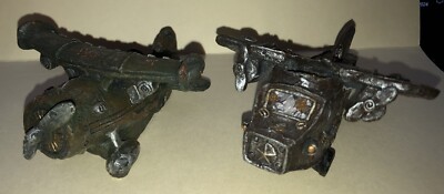 Lot of 2 Steampunk Ugly Airplane Décor High Wing & Twin Prop ~ K's Collection