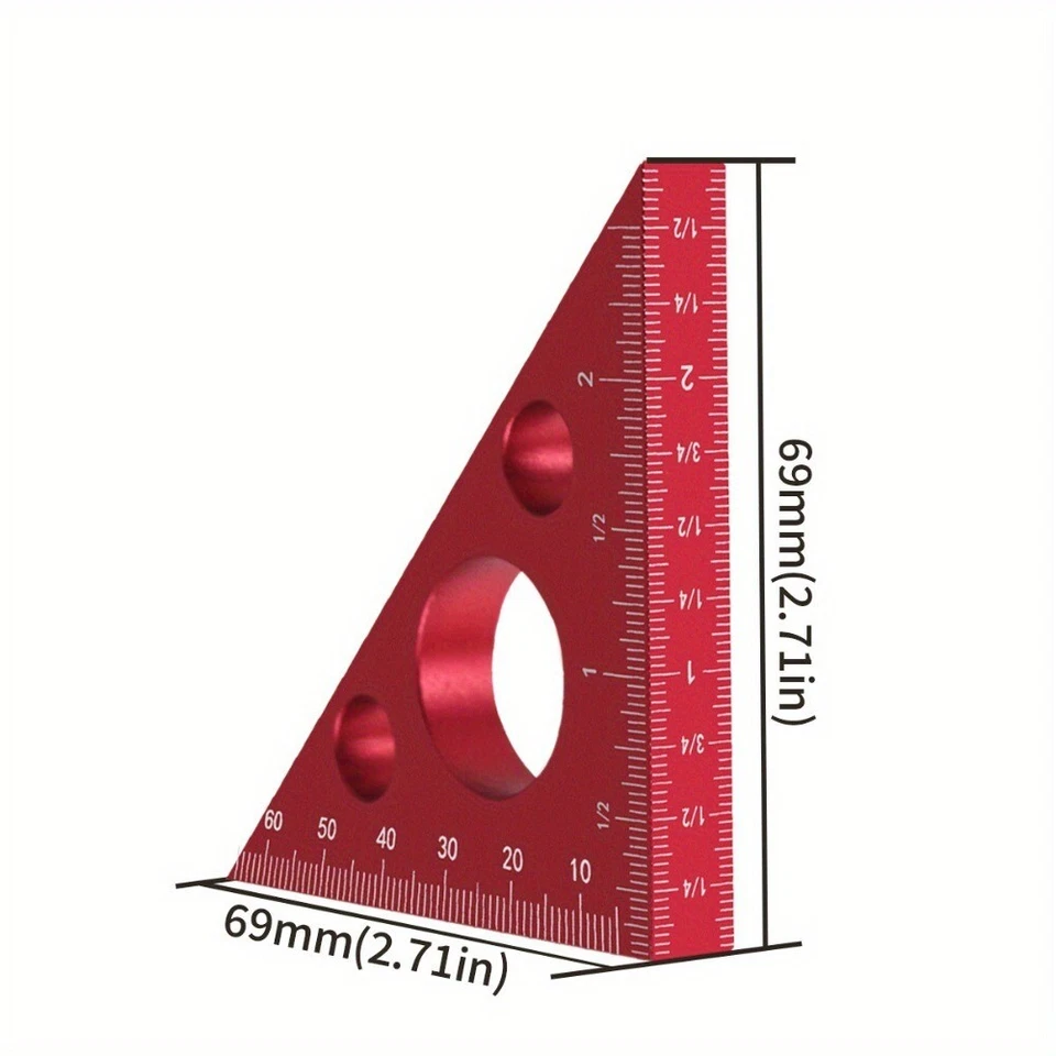 Machinist Carpenter's Right Angle Ruler Aluminum Square Height Measuring Tool - Image 2 of 4