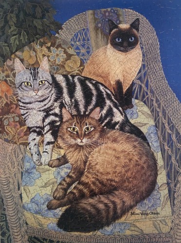 Vtg Mimi Vang Olsen Mimi's Cats Great American Jigsaw Puzzle 550 Pcs COMPLETE - Picture 2 of 3