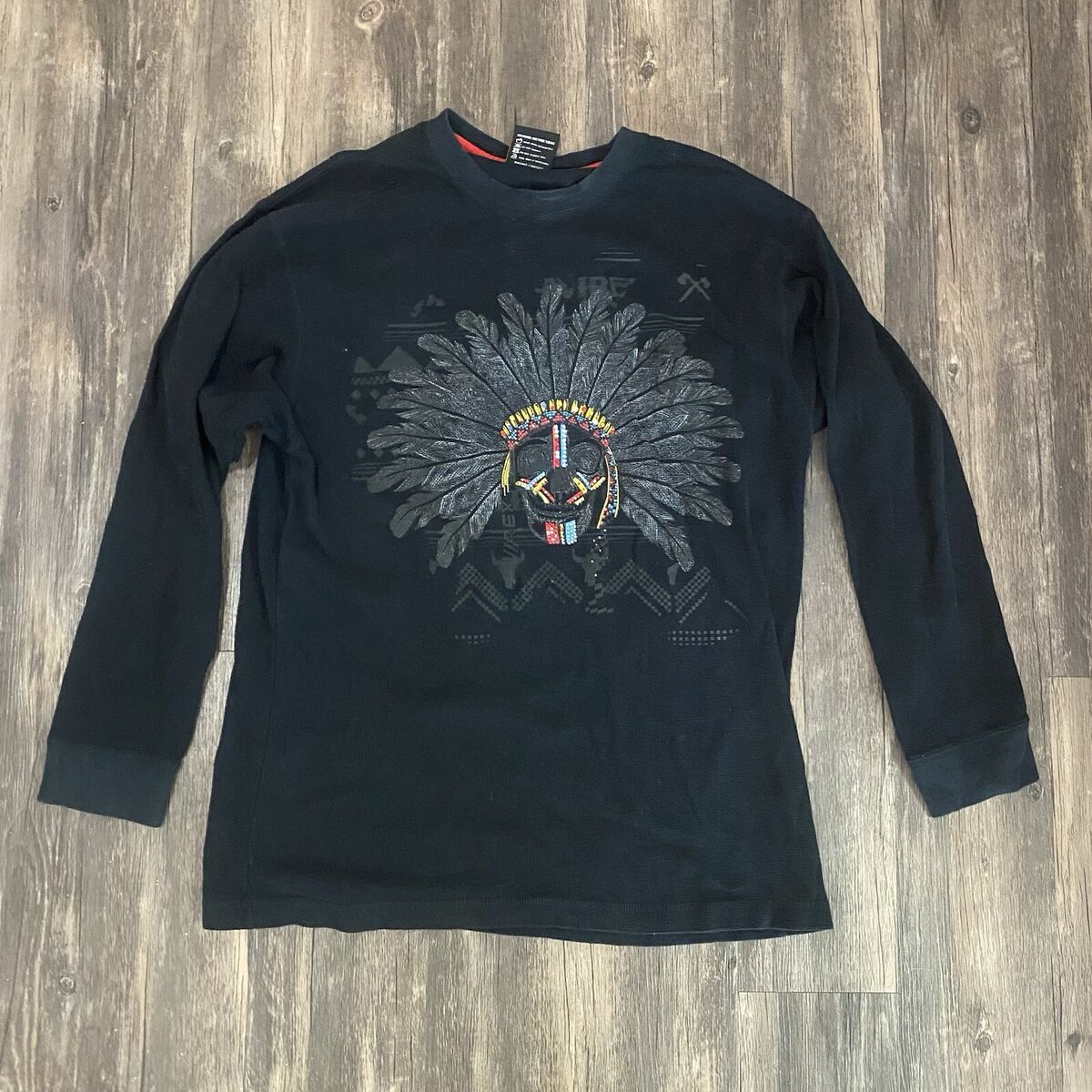 Avirex Thermal Shirt Men's 2XL 2000s Y2k Skull Skeleton Avirex Thermal Shirt Men's 2XL 2000s Y2k Skull Skeleton
