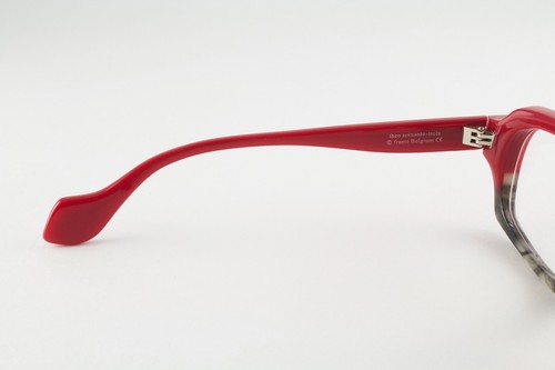 Rare Authentic Theo soixante+trois 51mm Red Gray Marble Frames Glasses Belgium - Picture 4 of 5