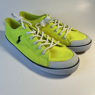 Polo Ralph Lauren Chandler Canvas Shoes Size J415–1212 Bright Yellow  - Main Image