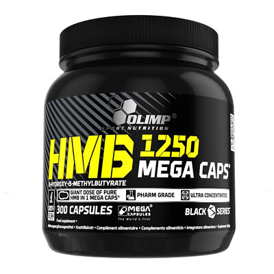 HMB 1250 GIANT DOSE - 300 Capsules -The best quality-Build muscle mass, fat loss