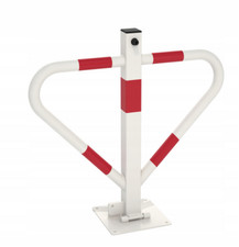 Faltbares Parkbügel inkl. Schloss Parkplatzsperre Stahl Parksperre Sperrbügel