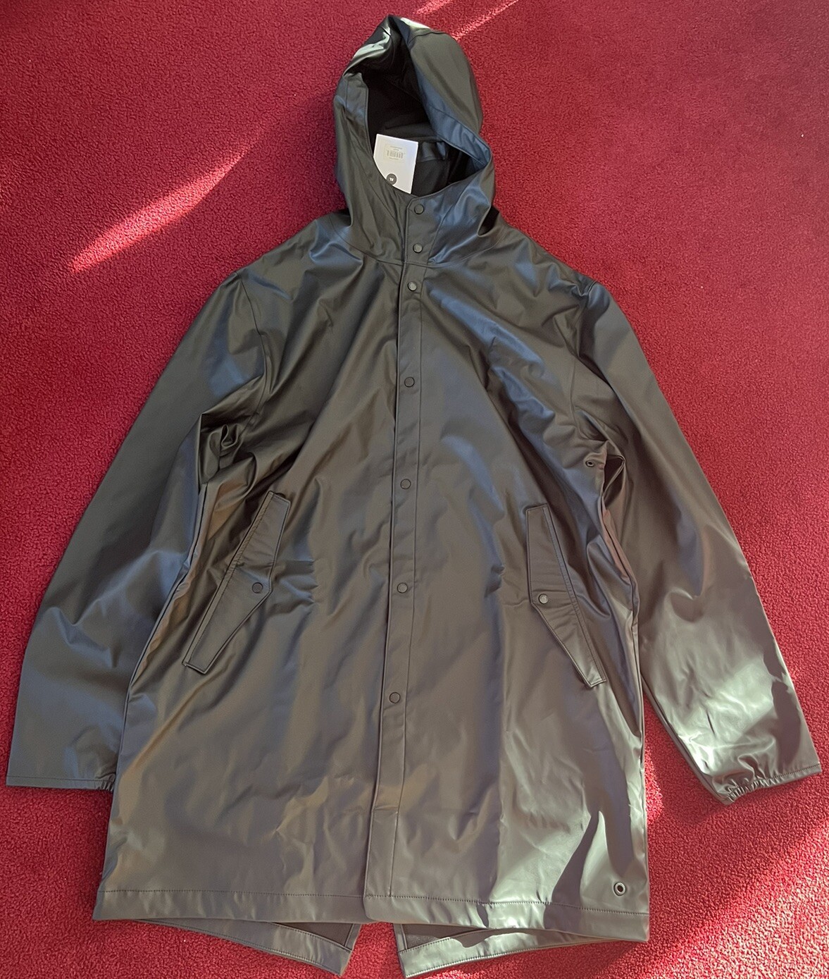 Herschel Mens Rainwear Long Coat XL Black eBay