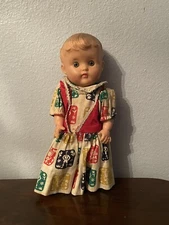 1956 The Sun Rubber Co Baby Doll In Norwegian Scandinavian Clothing 