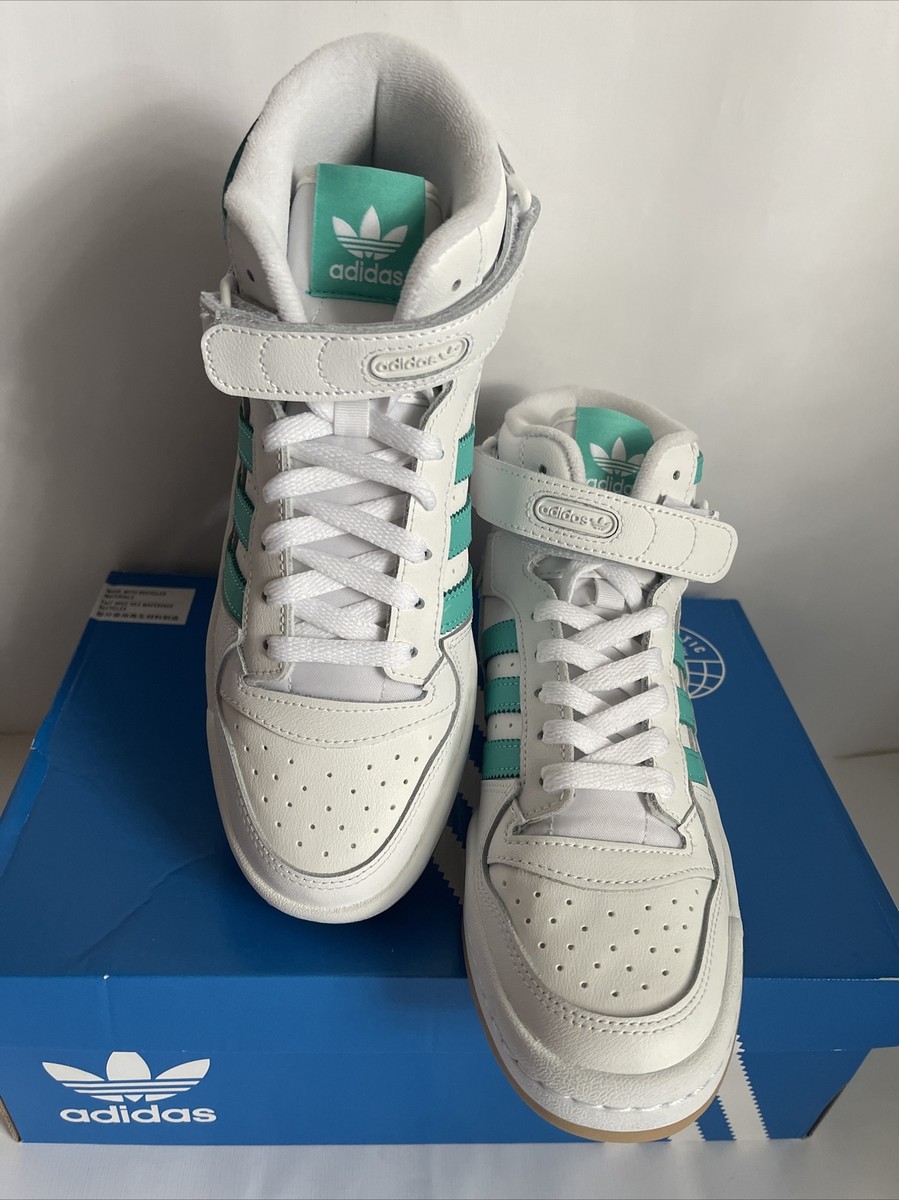 アディダス レディース スニーカー Women's Adidas Originals Forum Mid Casual Shoes - White/Mint Rush/Gum NIB!Women's adidas Originals Forum Mid Casual Shoes White/Mint
