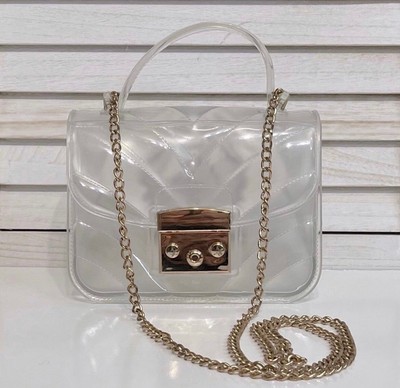 Forever 21 Vinyl Chevron Crossbody Mini Bag