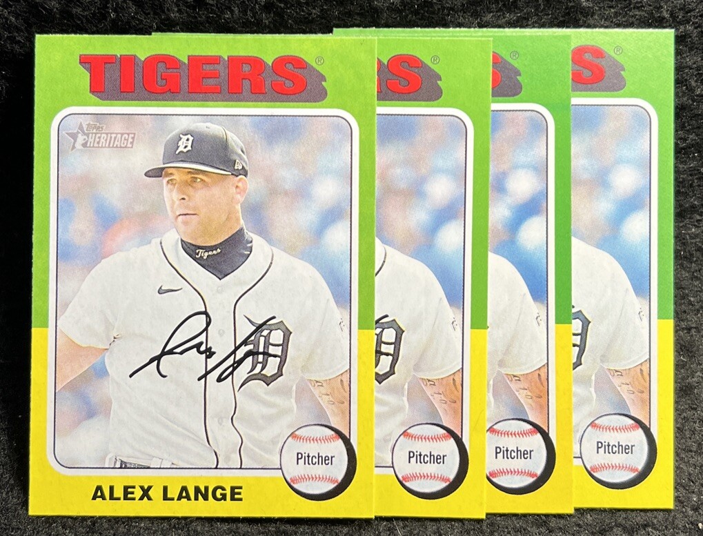2024 Topps Heritage -  #213 - Alex Lange - Tigers - Lot Of 4 - NM/M