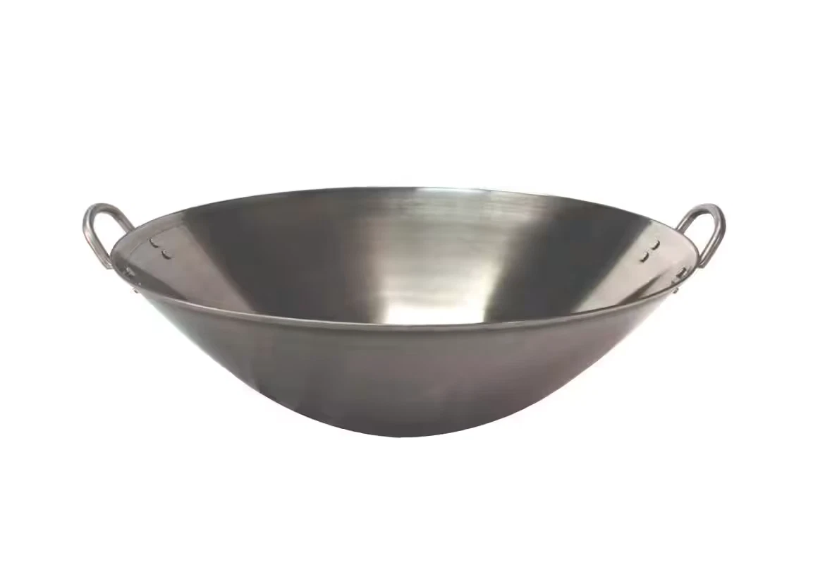 SPT Wok Large 18" Dia Induction Stainless Steel Dishwasher Safe Sturdy Handles