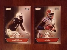 2 Card Lot of 2021 Sage Rookie Football Cards - Micah Parsons & Kyle Pitts