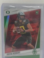 JUSTIN HERBERT 2020 PANINI CHRONICLES DRAFT PICKS PHOENIX RED PRIZM RC #5