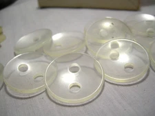 Vintage Round Saucer Buttons set of 4