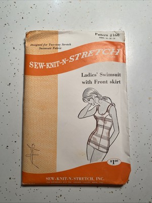 Sew Knit-N-Stretch 151 Size 14 16 18 One Piece Ladies Swim Suit 