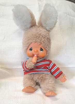 Sekiguchi Monchichi Monchhichi Friends Hase 14cm Vintage mit Pullover 70/80er