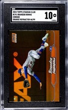 2024 Topps Stadium Club Chrome Orange Refractor #191 Brandon Nimmo /99 SGC 10