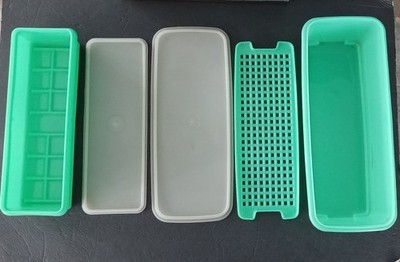 Vintage Tupperware 782 892 Jadeite Containers 783 Tray and 784 893 Lids