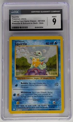 CGC 9 Squirtle #1 (Pokemon TCG Classic: Blastoise Deck) English