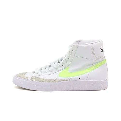 Nike Damen Blazer Mid '77 Sneaker Weiß/Gelb Leder Atmungsaktiv High-Top EU 40,5
